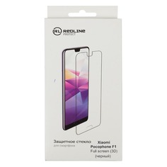 Защитное стекло для экрана REDLINE для Xiaomi Pocophone F1, 3D, 1 шт, черный [ут000016751]