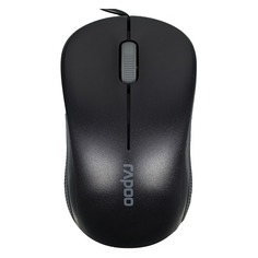 Мышь RAPOO N1130, оптическая, проводная, USB, черный [13742]