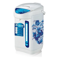 Термопот Великие реки Чая-9 Гжель, белый и рисунок