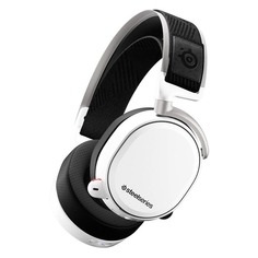 Гарнитура игровая SteelSeries Arctis Pro Wireless, для компьютера и игровых консолей, мониторные, bluetooth, белый [61474]