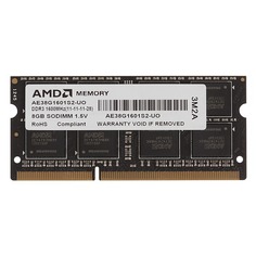 Модуль памяти AMD R538G1601S2S-UO DDR3 - 8ГБ 1600, SO-DIMM, OEM