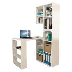 Стол-стеллаж МАСТЕР Рикс-25, ЛДСП, белый Master