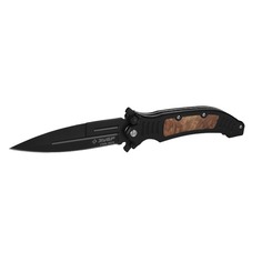 Складной нож Зубр Премиум Стилет, 235мм, черный / коричневый [47716]
