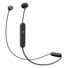 Гарнитура Sony WI-C300, Bluetooth, вкладыши, черный [wic300b.e]