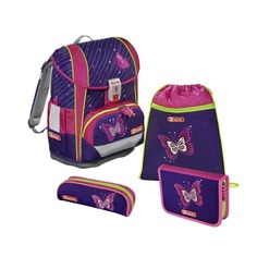 Школьные ранцы, рюкзаки, сумки Ранец Step By Step Light2 Shiny Butterfly фиолетовый/розовый 4 предмета