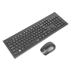 Комплект (клавиатура+мышь) HAMA Cortino, USB, беспроводной, черный [r1050426]