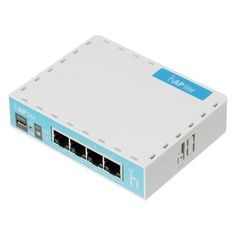 Wi-Fi роутер MIKROTIK hAP lite, N300, белый [rb941-2nd]