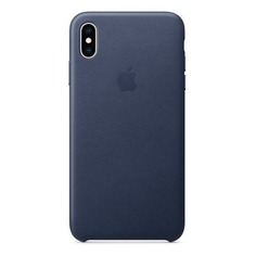 Чехол (клип-кейс) APPLE Leather Case, для Apple iPhone XS Max, темно-синий [mrwu2zm/a]
