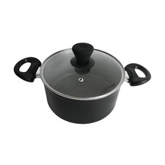 Кастрюли Кастрюля ENDEVER Stone-Grey-24С, 4.0л, с крышкой, черный [80700]