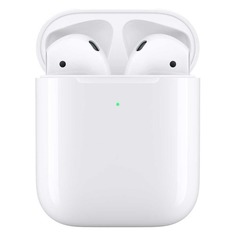 Гарнитура Apple AirPods, with Wireless Charging Case, Bluetooth, вкладыши, белый [mrxj2ru/a]