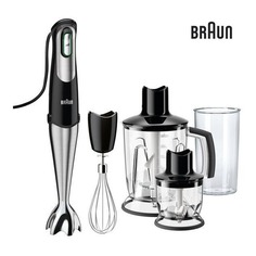Блендер BRAUN MQ745 Aperitif, погружной, черный/серый