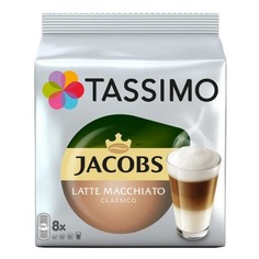 Кофе в капсулах TASSIMO Jacobs Латте Макиато, капсулы, совместимые с кофемашинами TASSIMO®, крепость 8 шт [8052282] 5 шт./кор.