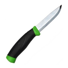 Нож MORAKNIV Companion, разделочный, 103мм, заточка прямая, стальной, зеленый/черный [12158]