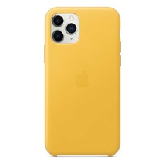 Чехлы для смартфонов Чехол (клип-кейс) APPLE Leather Case, для Apple iPhone 11 Pro Max, желтый [mx0a2zm/a]