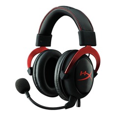 Гарнитура игровая HYPERX Cloud II, для ПК и игровых консолей, мониторные, черный / красный [khx-hscp-rd]