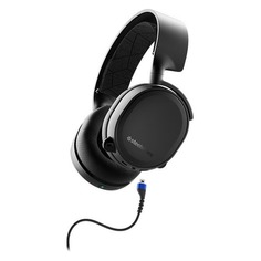 Гарнитура игровая STEELSERIES Arctis 3 2019, для компьютера, мониторные, bluetooth, черный [61509]
