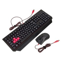 Комплект (клавиатура+мышь) A4 Bloody Q1500/B1500 (Q110+Q9), USB, проводной, черный