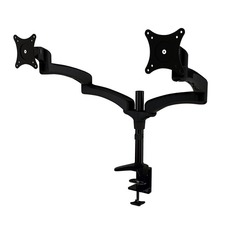 Кронштейн для мониторов Cactus CS-VM-FE124D-BK, до 27", до 8кг, настольный, поворот и наклон, черный