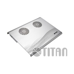 Подставка для ноутбука Titan TTC-G3TZ/SB325x263.5x29мм 16.9дБ 4xUSB 2x 70ммFAN алюминий серебристый
