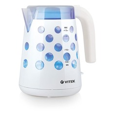 Чайник электрический Vitek VT-7048-01, 2200Вт, белый