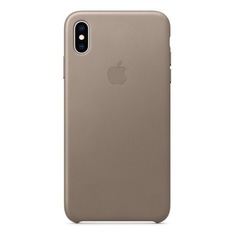 Чехол (клип-кейс) APPLE Leather Case, для Apple iPhone XS Max, темно-бежевый [mrwr2zm/a]