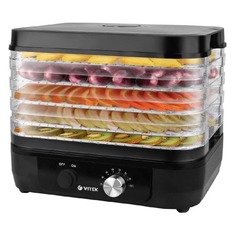 Сушки для фруктов и овощей Сушилка для овощей и фруктов VITEK VT-5051-01, черный, 5 поддонов