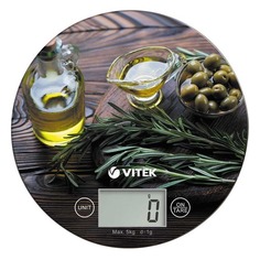 Весы кухонные VITEK VT-8029, рисунок/оливки
