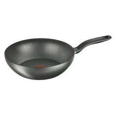 Сковорода ВОК (WOK) TEFAL Hard Titanium+ C6921902, 28см, без крышки, черный [2100096664]