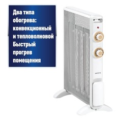 Микатермический обогреватель Polaris PMH 2085, 2000Вт, белый/шампань