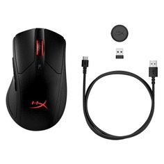 Мышь HYPERX Pulsefire Dart, игровая, оптическая, беспроводная, USB, черный [hx-mc006b]