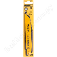 Полотно пильное по металлу (152 мм; шаг зубьев 1.1 мм) 5 шт. dewalt dt 2385