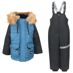 Комплект куртка/полукомбинезон Аврора Стефан, цвет: синий/черный Avrora