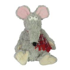 Мягкая игрушка Fluffy Family Мышь Длинноносик с шарфом 16.5 см