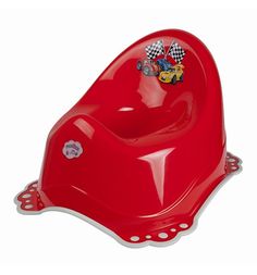 Горшок Maltex c антискользящим покрытием Cars, цвет: красный