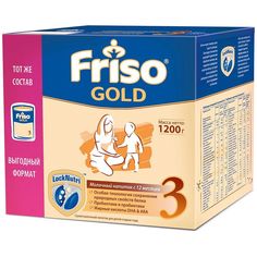 Заменитель молока Friso Friso Gold 3 с пребиотиками с 12 месяцев, 1200 г