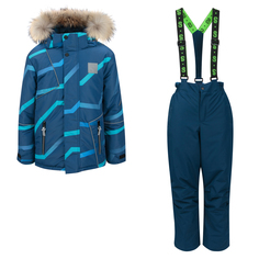 Комплект куртка/полукомбинезон StellaS Kids Waves, цвет: синий