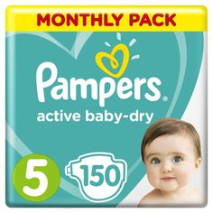 Подгузники Pampers Active Baby-Dry Размер 5 (Junior) (11-16 кг) 150 шт.