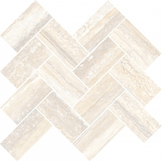 Мозаика Vitra Travertini Шеврон Кремовый 5х10 28x31,5 см
