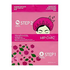 2-Ступенчатая система ухода за волосами HIP CHIC ночная с экстрактом розы сыворотка, шапочка 20 мл + 1 шт