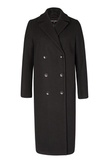 Двубортное пальто черного цвета Terekhov Girl