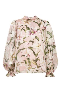 Розовая блуза с цветочным принтом Dolce&Gabbana Children
