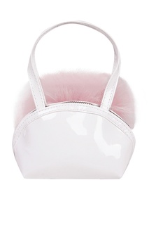 Маленькая сумка с розовым мехом Simonetta Mini