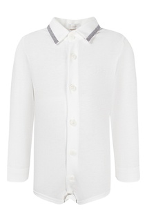 Белое боди-рубашка Il Gufo