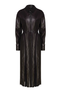 Черное платье с плиссировкой Izeta