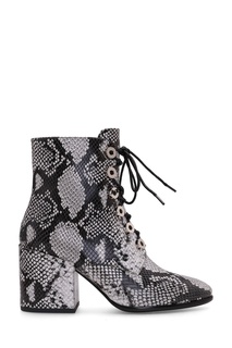 Серые ботильоны из кожи рептилии Portal