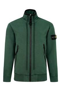 Зеленая олимпийка с высокой горловиной Stone Island Kids