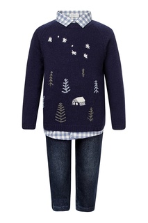 Комплект из рубашки, джемпера и джинсов Il Gufo