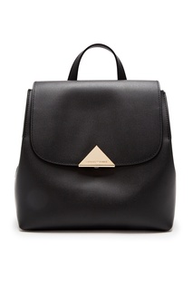 Черный рюкзак с треугольным логотипом Emporio Armani
