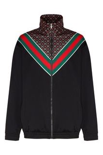 Черная куртка с контрастными вставками Gucci