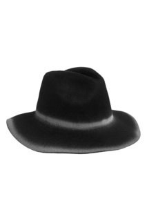Черная шляпа с белыми краями Bonpoint